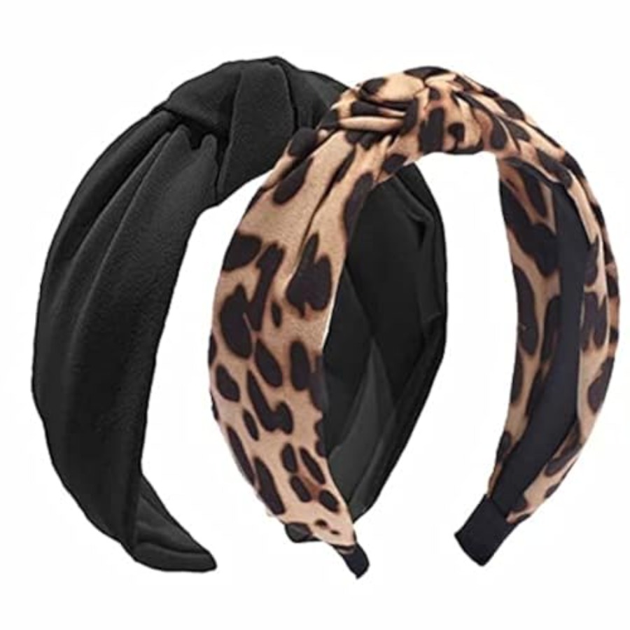 Women'S Yoga Accessories - 2PCS Headbands for Women, Bow Knotted
