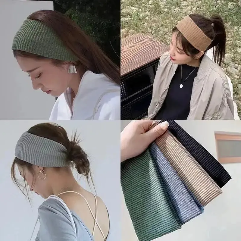 Women'S Yoga Accessories - Elastic Solid Color Hair Bands for