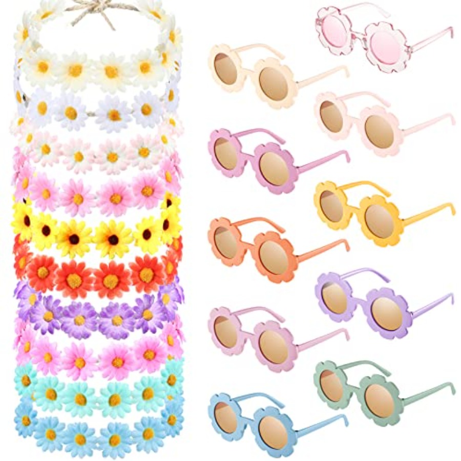 Women'S Accessories In The 60S - Groovy Retro Flower Sunglasses Headbands Party