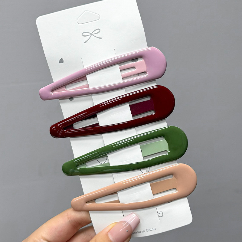 Women Accessories Dropshipping - Oversized Metal Snap Hair Clips For