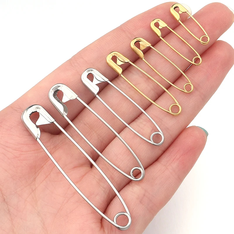 Brooch Pin Gold - Stainless Steel Safety Pins silver Gold