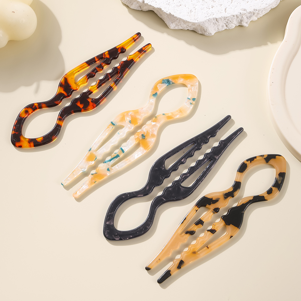 U-Shaped Hair Sticks Tortoises - Women'S Formal Accessories บทวิจารณ์และราคา