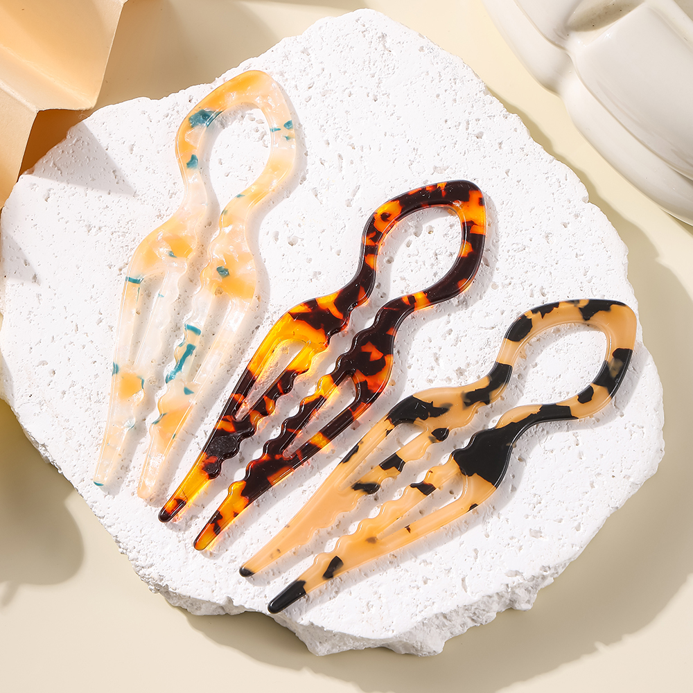 U-Shaped Hair Sticks Tortoises - Women'S Formal Accessories บทวิจารณ์และราคา