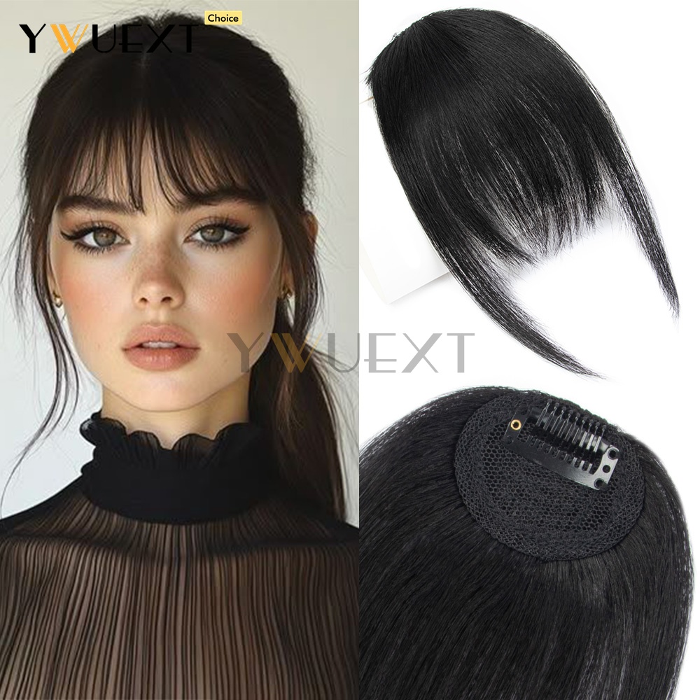 Clip In Human Hair Bangs Strai - Women Accessories Clearance บทวิจารณ์และราคา