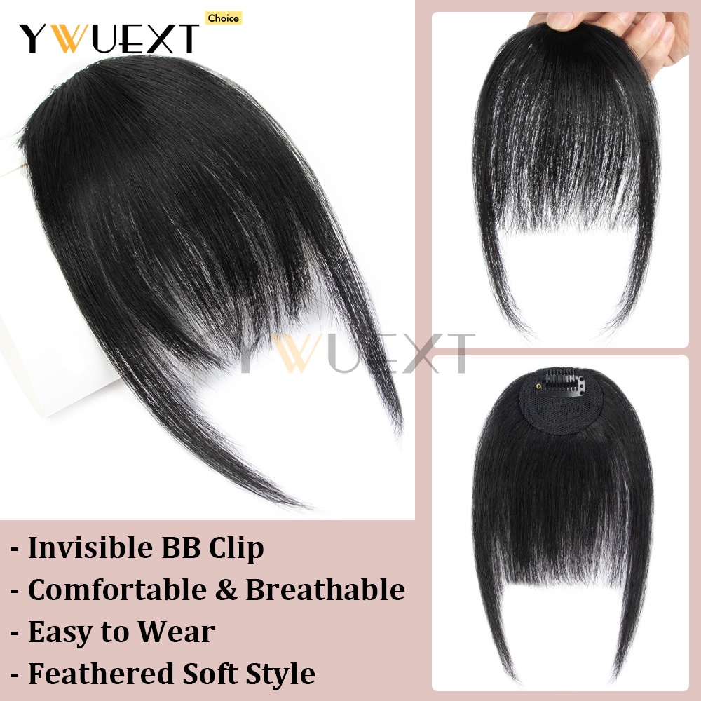 Clip In Human Hair Bangs Strai - Women Accessories Clearance บทวิจารณ์และราคา