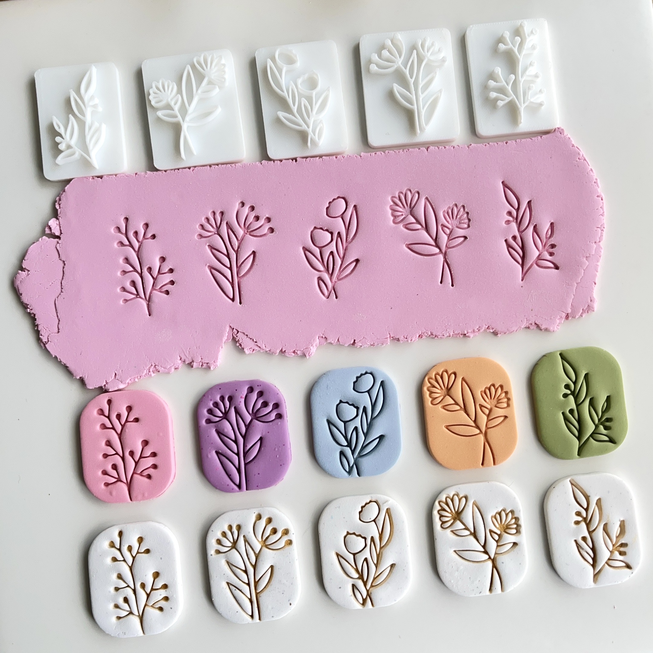 Botanical Leaf Polymer Clay St - Tassel Earrings Boho บทวิจารณ์และราคา