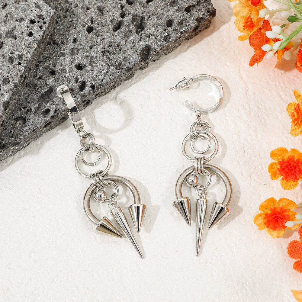 1pair Y2K Stainless Steel Rive - Women Accessories Earrings บทวิจารณ์และราคา
