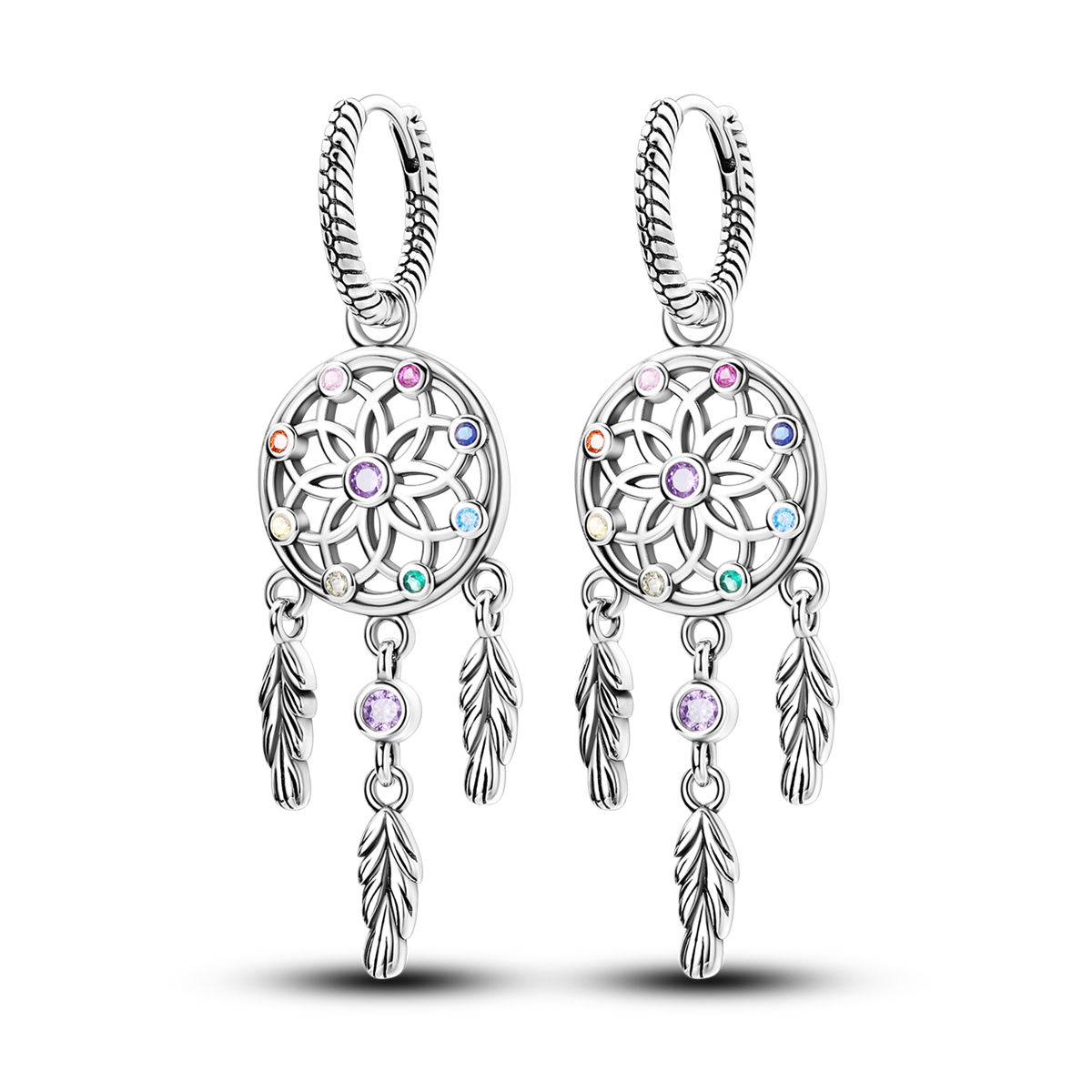 925 Sterling Silver Dreamcatch - Tassel Earrings Boho บทวิจารณ์และราคา