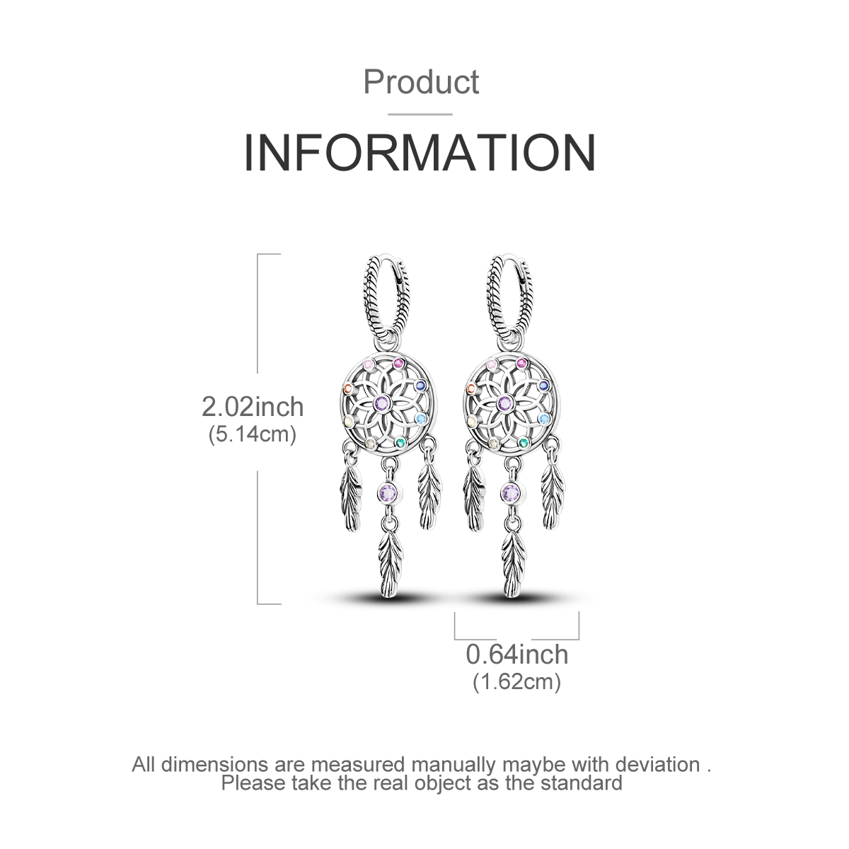 925 Sterling Silver Dreamcatch - Tassel Earrings Boho บทวิจารณ์และราคา