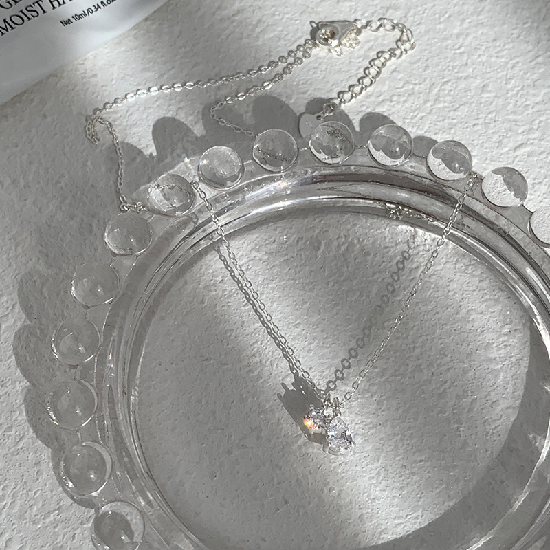Mini Shiny Delicate 925 Sterli - Charm Necklace Dainty บทวิจารณ์และราคา