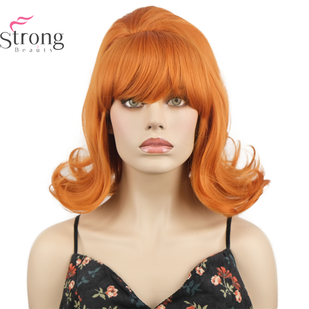 Orange Wig Women 60s Wig Short - Women'S Accessories In The 60S บทวิจารณ์และราคา