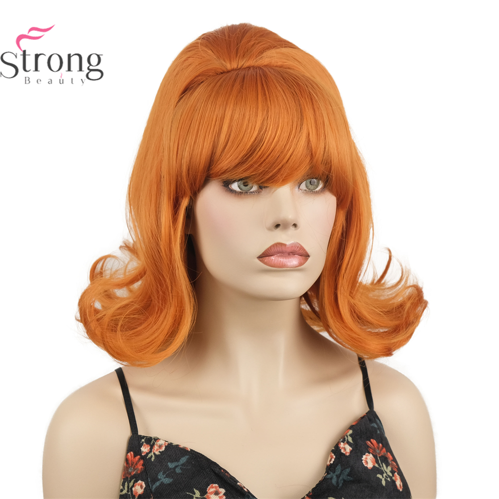 Orange Wig Women 60s Wig Short - Women'S Accessories In The 60S บทวิจารณ์และราคา