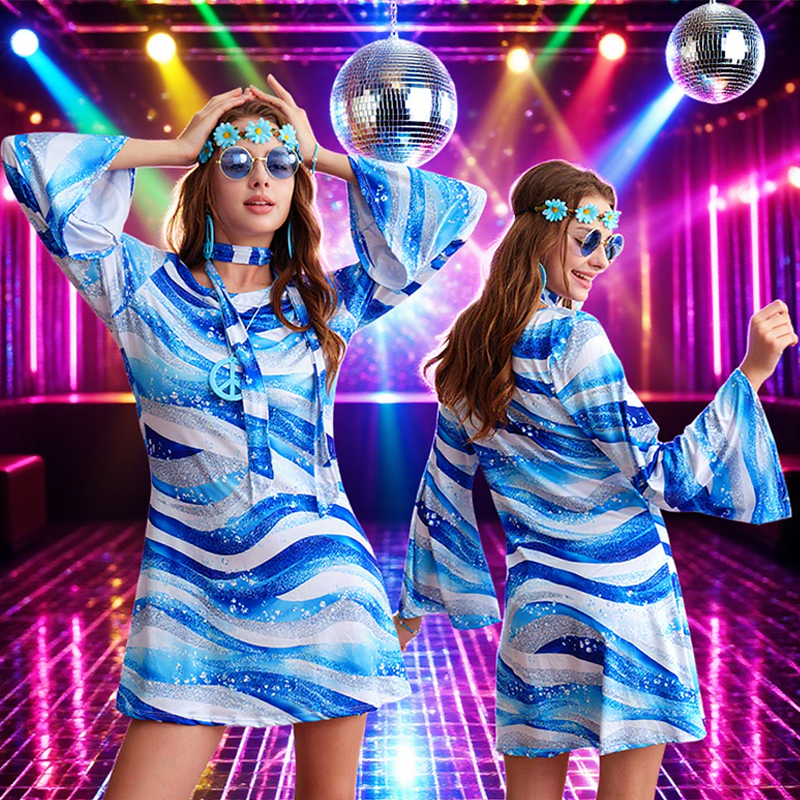60s 70s Disco Dress 7 Piece Hi - Women'S Accessories In The 60S บทวิจารณ์และราคา