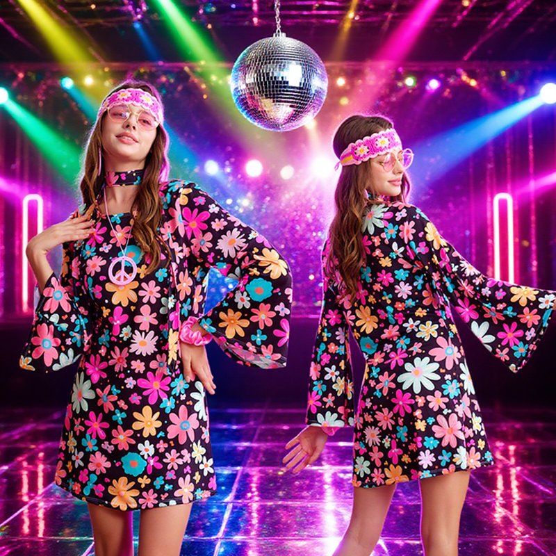 60s 70s Disco Dress 7 Piece Hi - Women'S Accessories In The 60S บทวิจารณ์และราคา