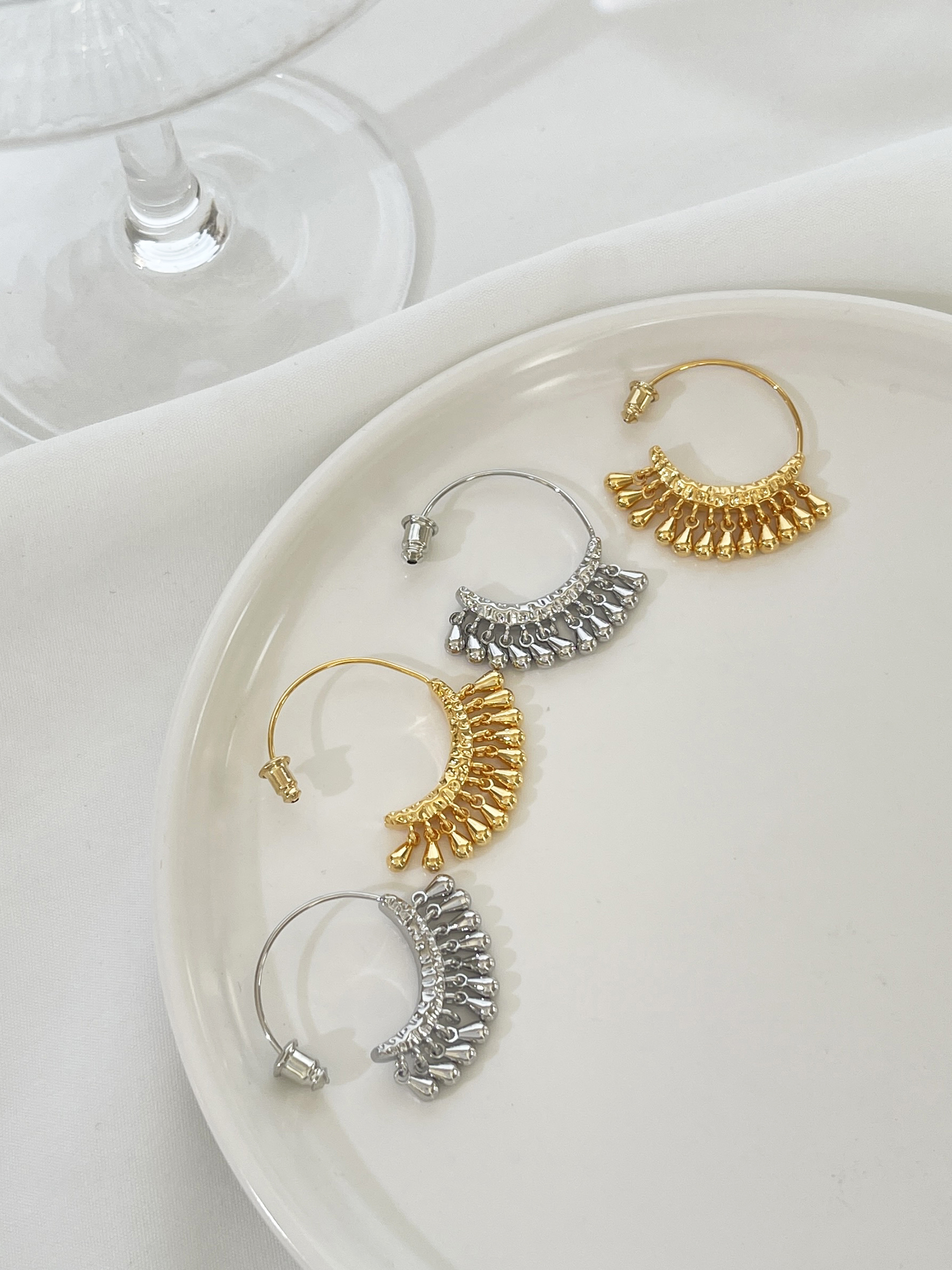 Peri'sbox Gold Silver Plated B - Tassel Earrings Boho บทวิจารณ์และราคา