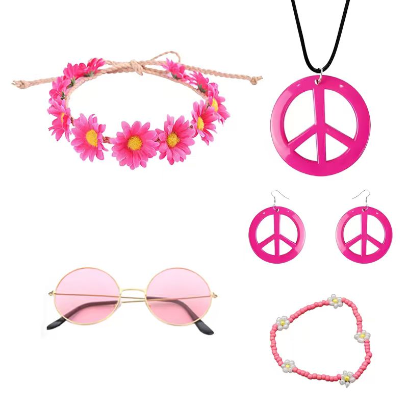 PESENAR Hippie Costume Accesso - Women'S Accessories In The 60S บทวิจารณ์และราคา