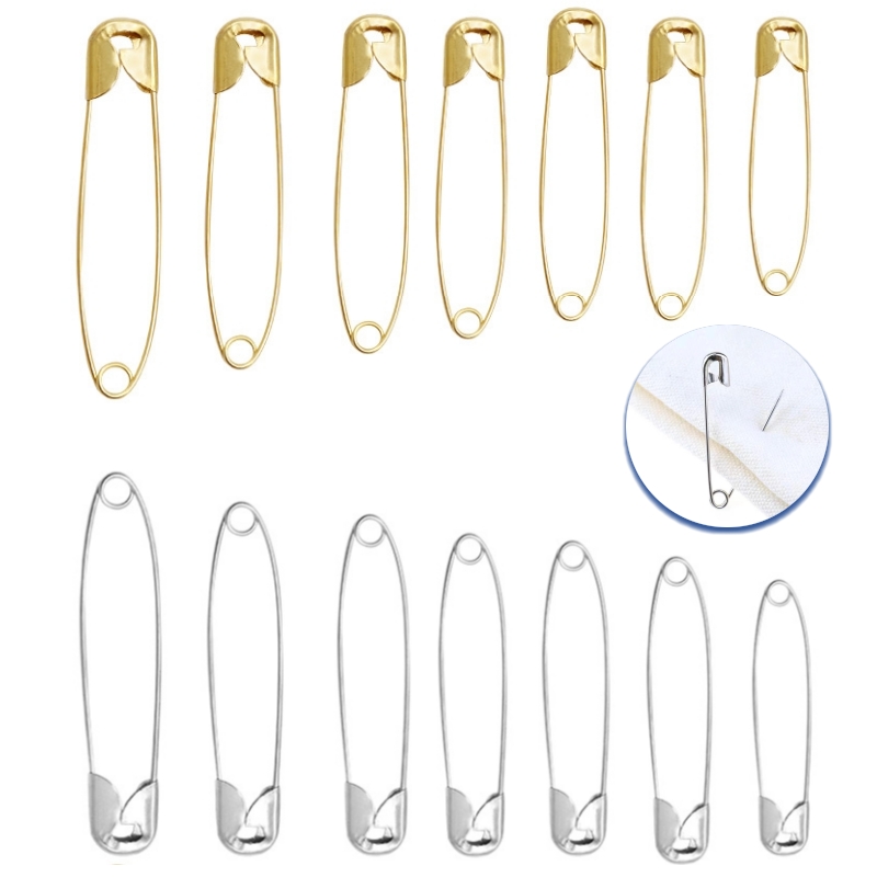 100Pcs/lot Stainless Steel Saf - Brooch Pin Gold บทวิจารณ์และราคา
