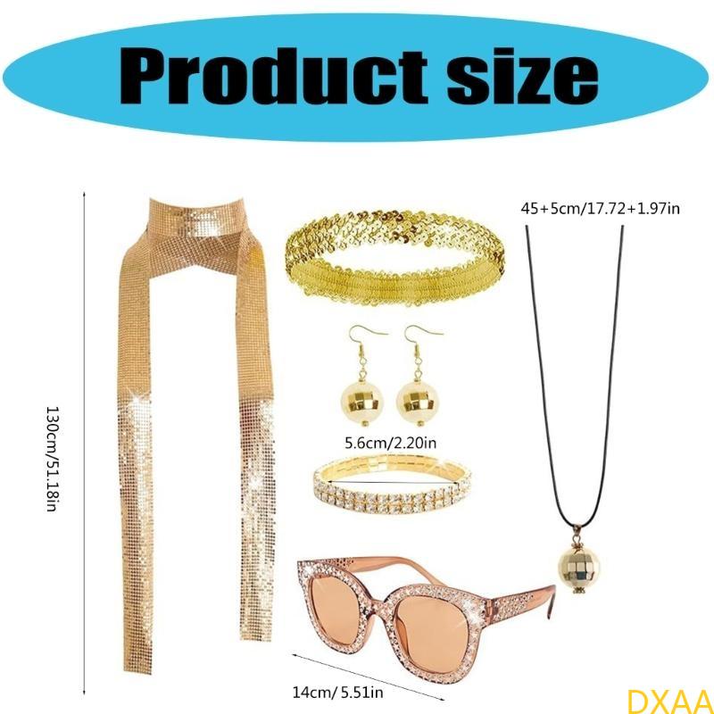 DXAA 60s 70s 80s Disco Accesso - Women'S Accessories In The 60S บทวิจารณ์และราคา
