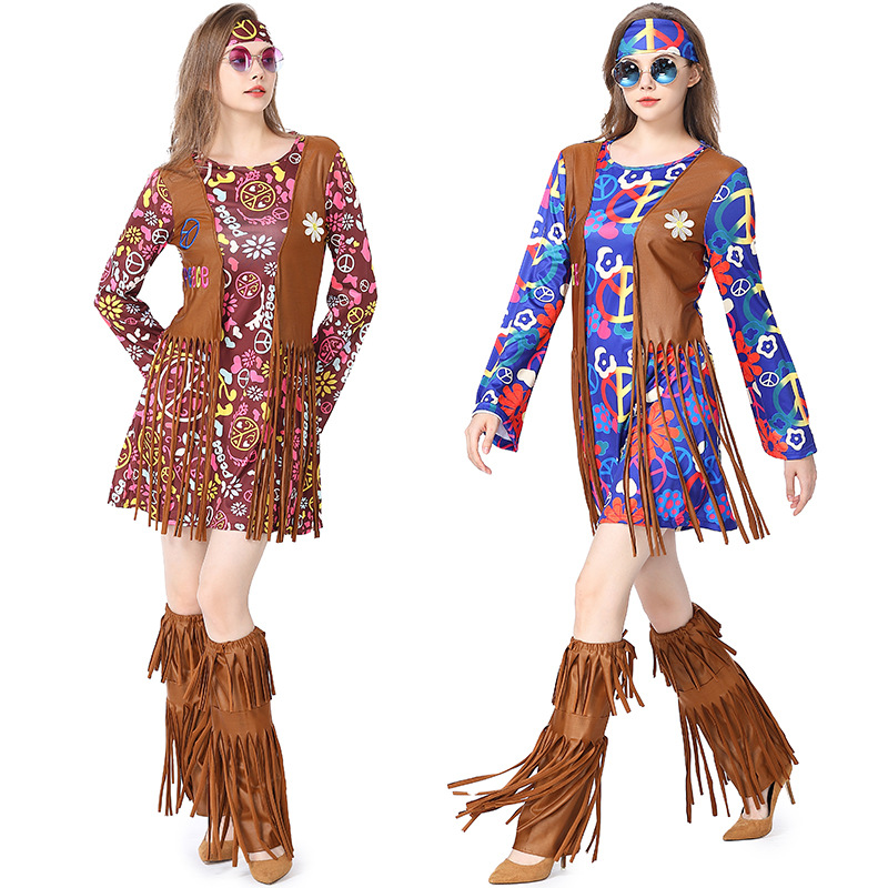 Halloween Disco Dress 70s 60s  - Women'S Accessories In The 60S บทวิจารณ์และราคา