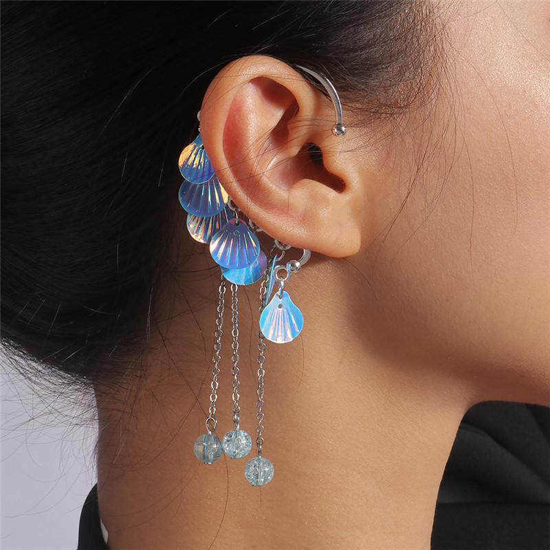 Aihua New Boho Pearl Starfish  - Tassel Earrings Boho บทวิจารณ์และราคา