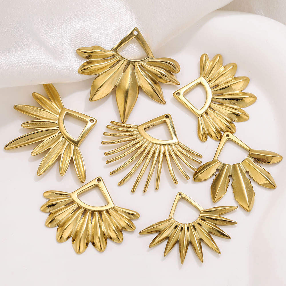 2pcs Stainless Steel Fan Shape - Tassel Earrings Boho บทวิจารณ์และราคา