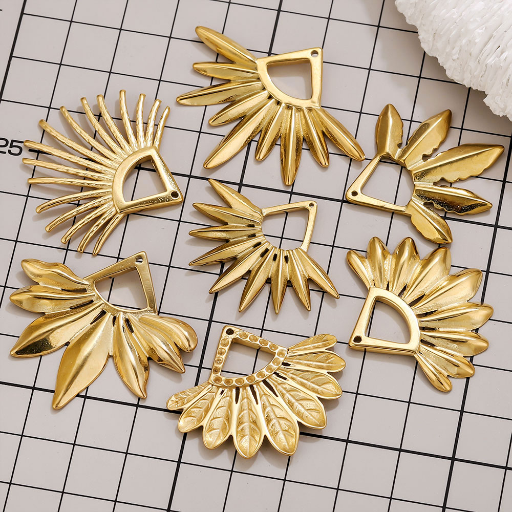 2pcs Stainless Steel Fan Shape - Tassel Earrings Boho บทวิจารณ์และราคา