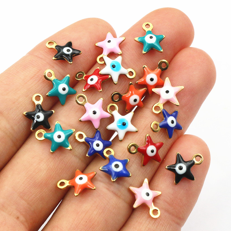 20pcs 10x8.5mm Enamel Evil Eye - Evil Eye Bracelet บทวิจารณ์และราคา