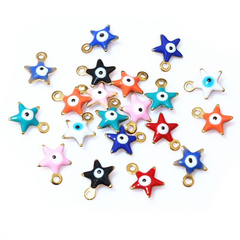 20pcs 10x8.5mm Enamel Evil Eye - Evil Eye Bracelet บทวิจารณ์และราคา