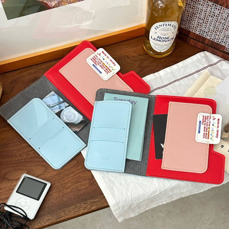 Ins Color Block Passport Holde - Women Accessories List บทวิจารณ์และราคา