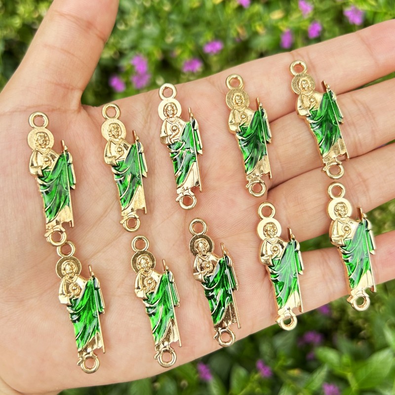 10PCS Green Saint Jude Bracele - Women Juda Accessories บทวิจารณ์และราคา