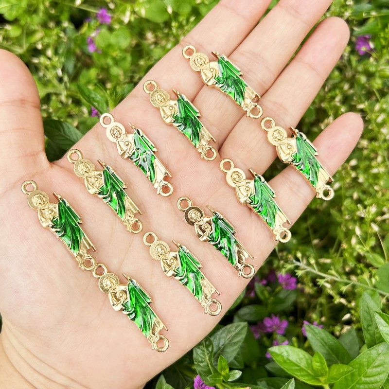 10PCS Green Saint Jude Bracele - Women Juda Accessories บทวิจารณ์และราคา