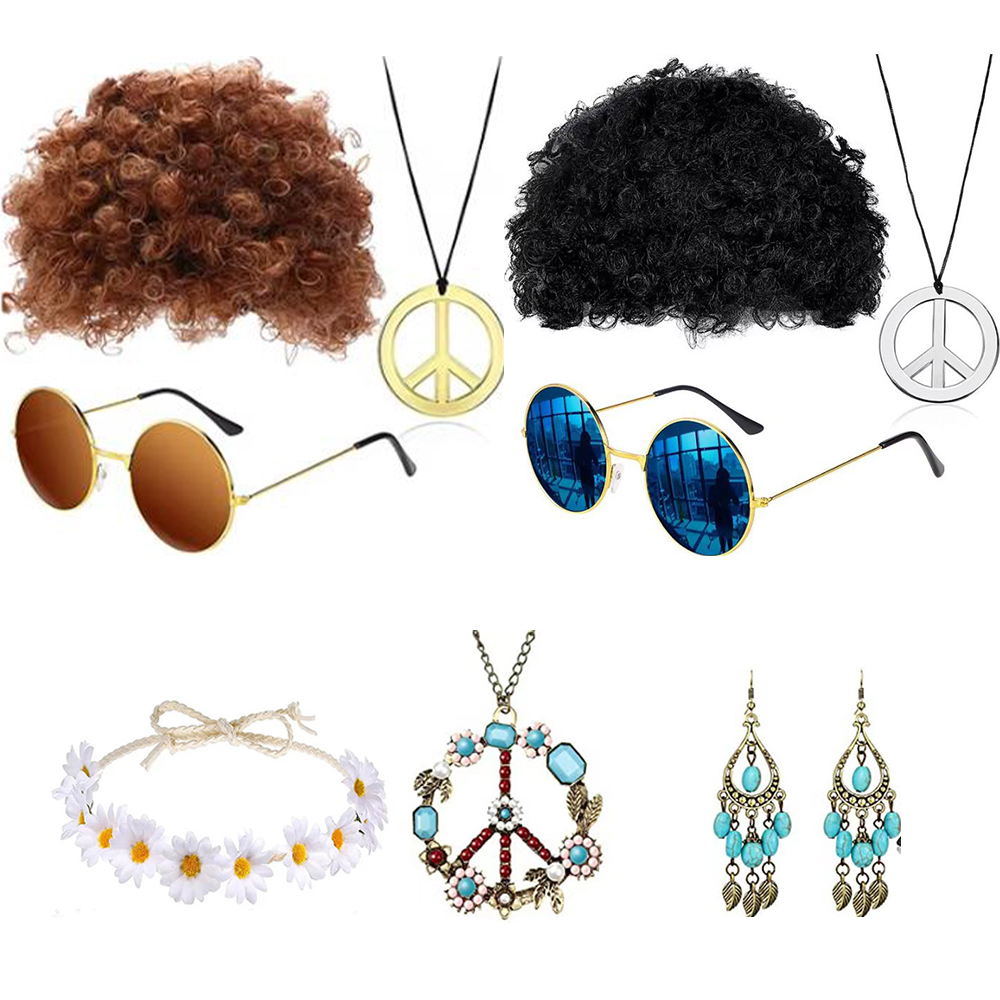 Hippie 60S Accessory Set Wig S - Women'S Accessories In The 60S บทวิจารณ์และราคา