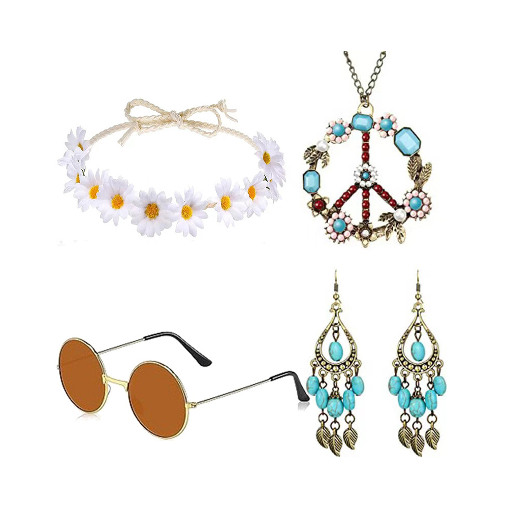 Hippie 60S Accessory Set Wig S - Women'S Accessories In The 60S บทวิจารณ์และราคา