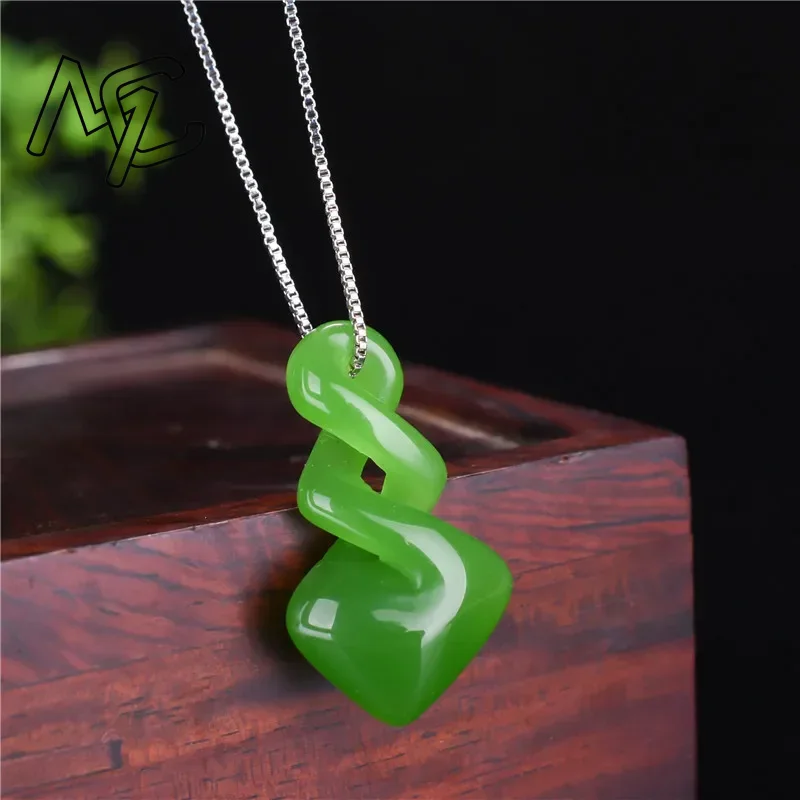 Natural Hetian Jade Green Colo - Women Accessories Dropshipping บทวิจารณ์และราคา