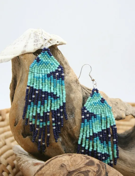 Beaded earrings Tassel Color m - Tassel Earrings Boho บทวิจารณ์และราคา