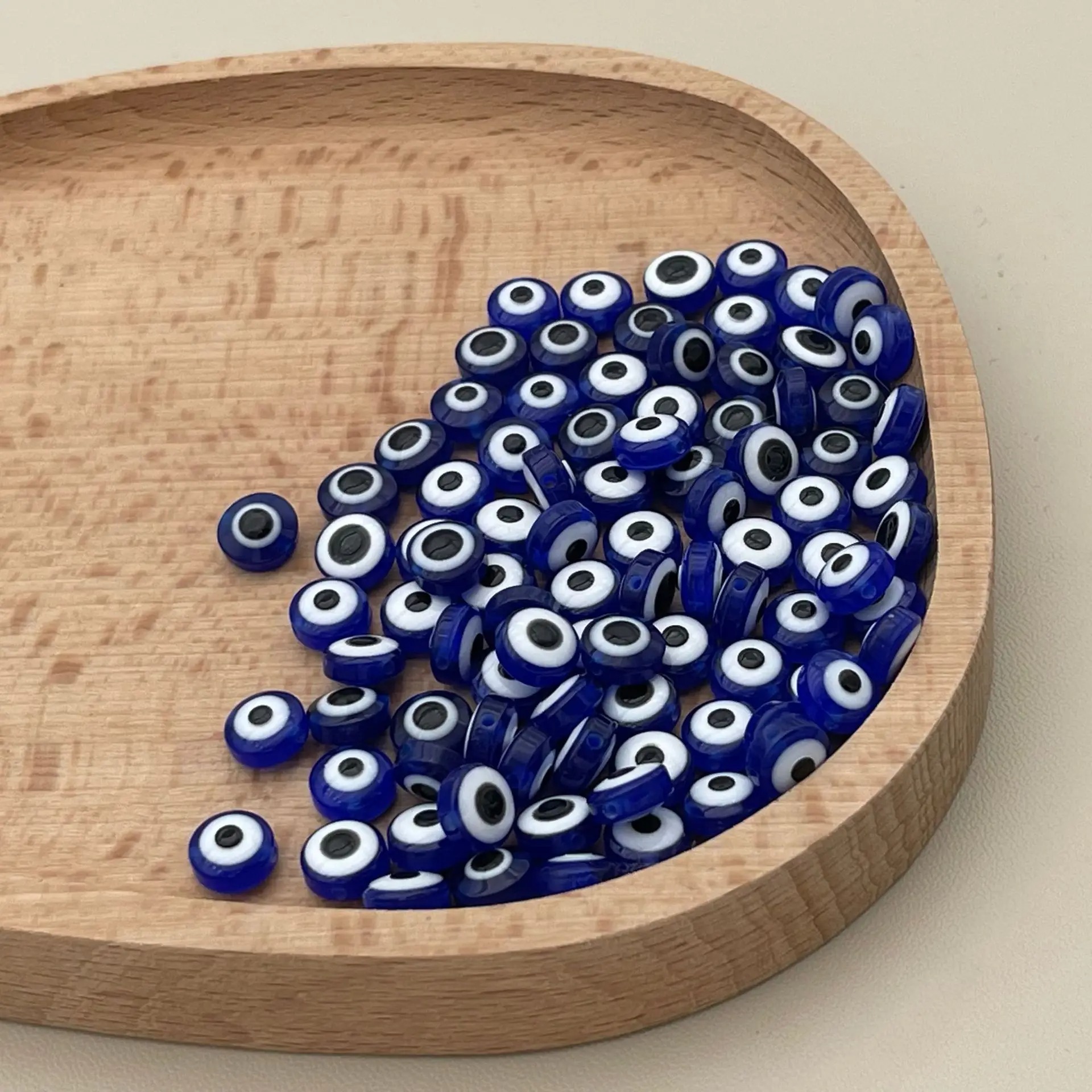 200pcs 8mm Blue Evil Eye Beads - Evil Eye Bracelet บทวิจารณ์และราคา