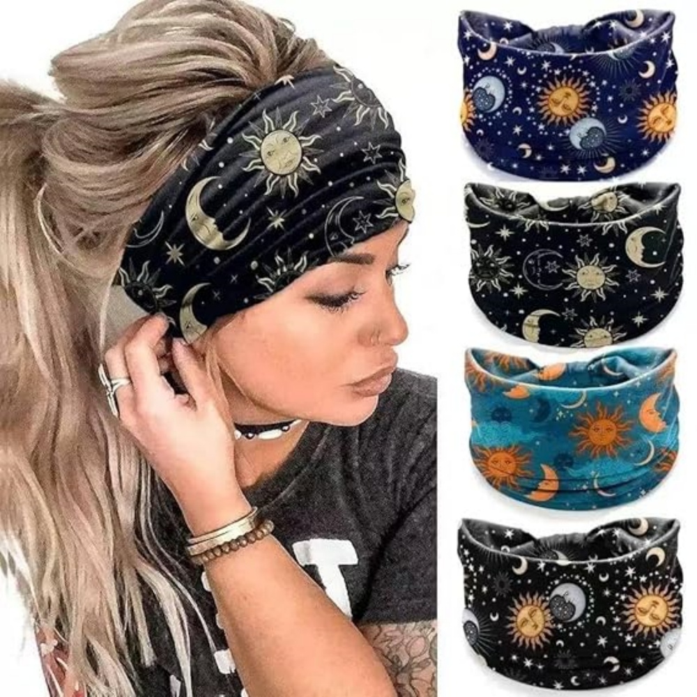 4 Pcs Wide Headbands for Women - Women'S Yoga Accessories บทวิจารณ์และราคา