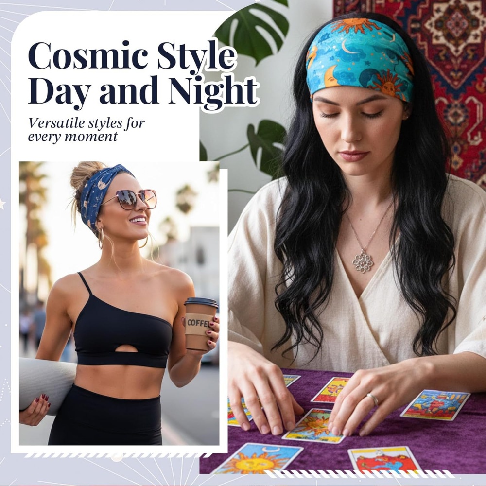 4 Pcs Wide Headbands for Women - Women'S Yoga Accessories บทวิจารณ์และราคา