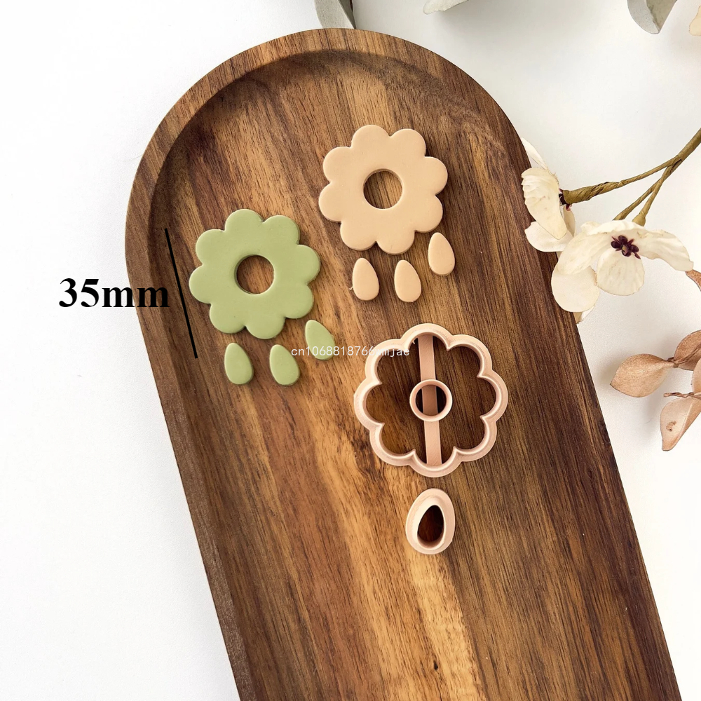 Lily Shape Polymer Clay Cutter - Tassel Earrings Boho บทวิจารณ์และราคา