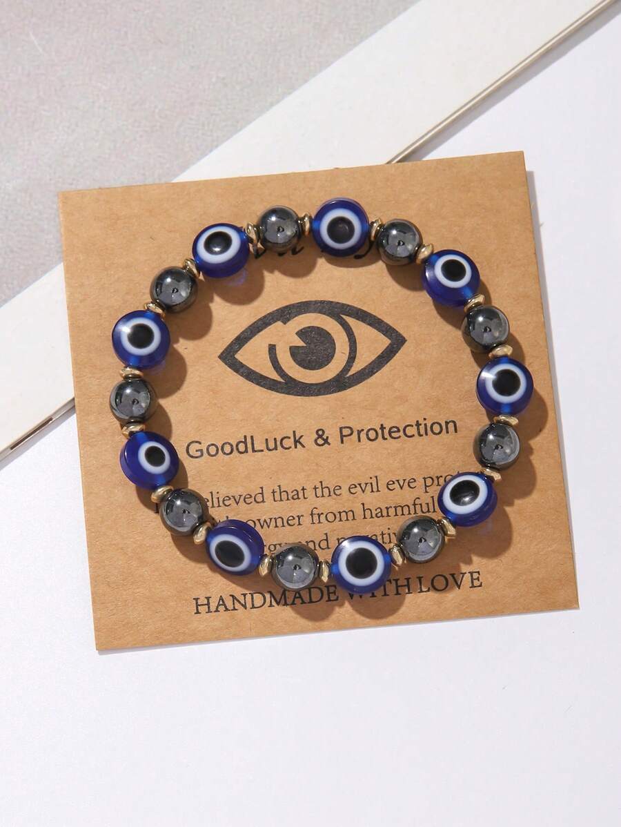 Elastic Evil Eye Beaded Bracel - Evil Eye Bracelet บทวิจารณ์และราคา
