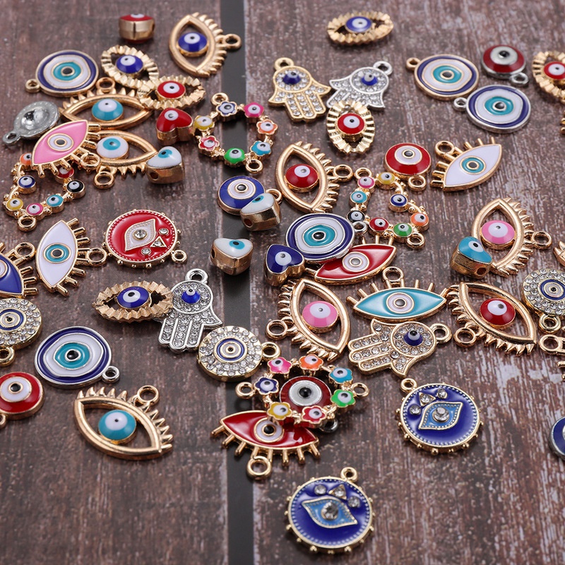 30pcs Mix Alloy Colored Enamel - Evil Eye Bracelet บทวิจารณ์และราคา