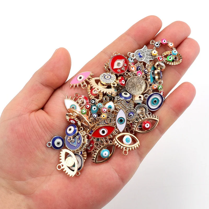 30pcs Mix Alloy Colored Enamel - Evil Eye Bracelet บทวิจารณ์และราคา