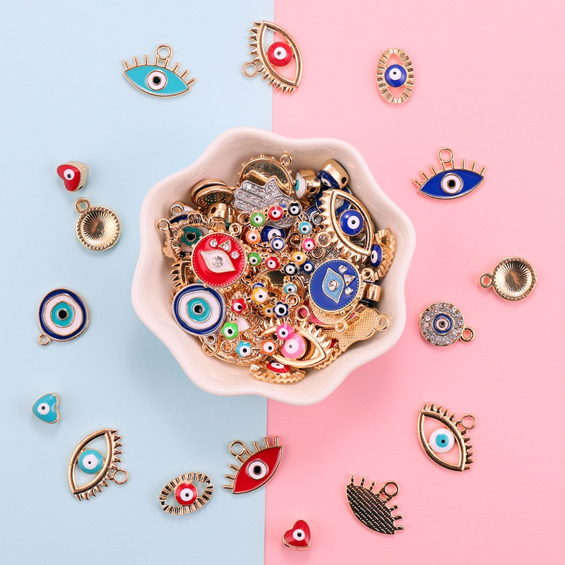30pcs Mix Alloy Colored Enamel - Evil Eye Bracelet บทวิจารณ์และราคา