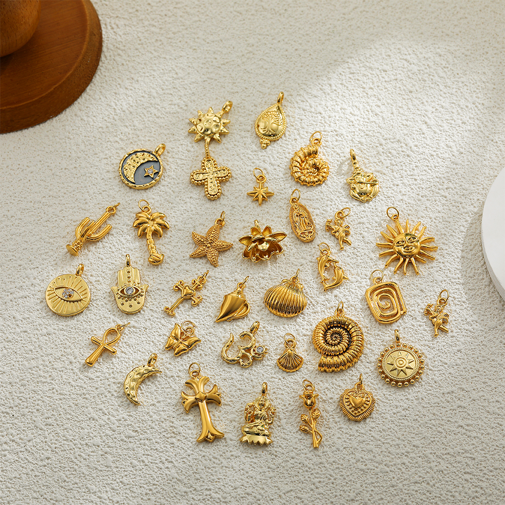Dainty Sun Moon Star Cross Evi - Charm Necklace Dainty บทวิจารณ์และราคา