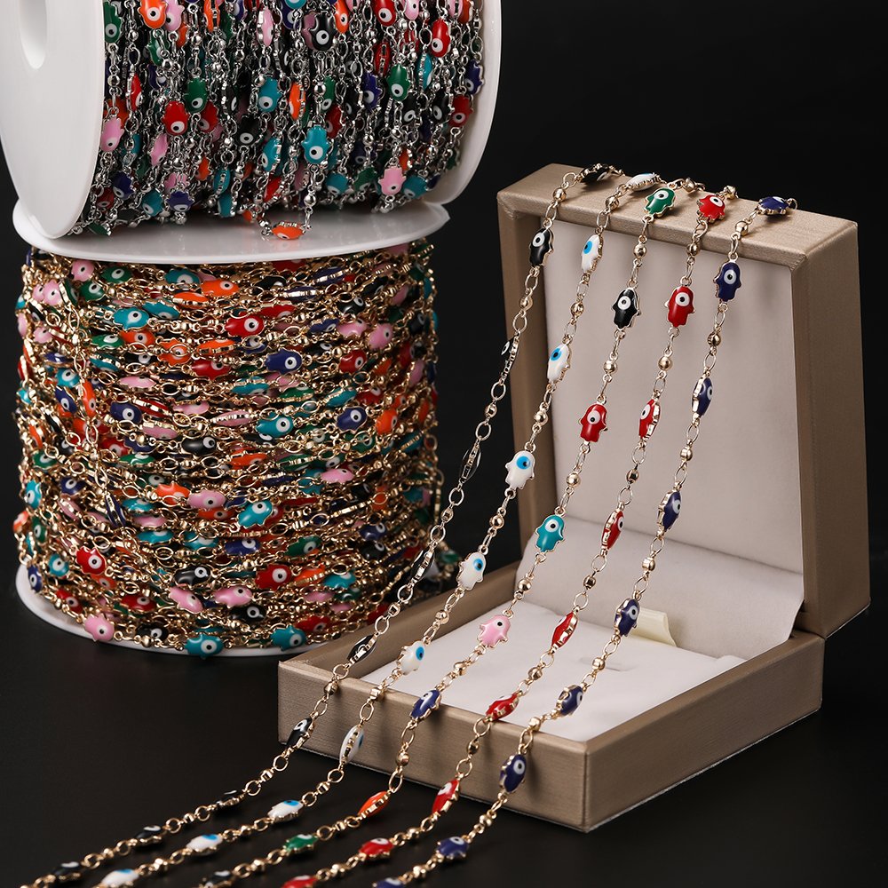 1Meter Crystal Oil Drop Beads  - Evil Eye Bracelet บทวิจารณ์และราคา
