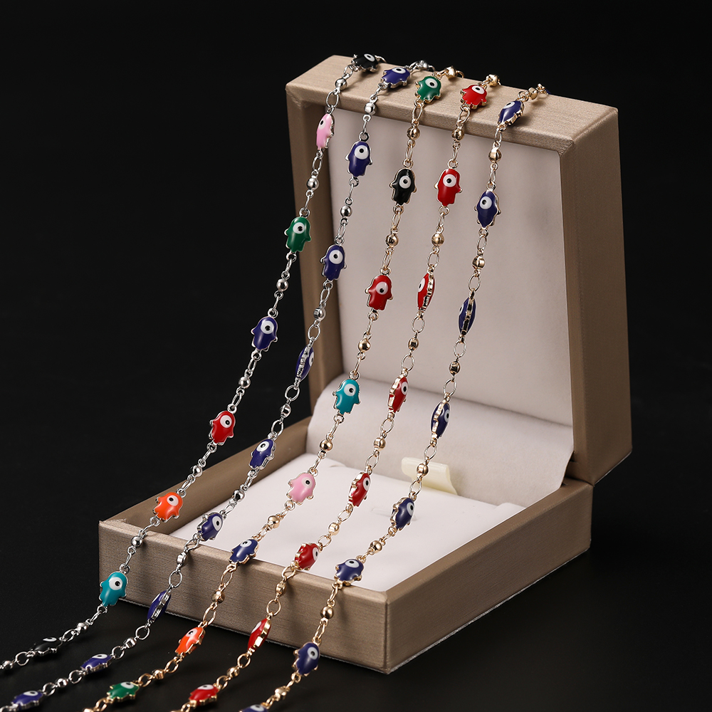 1Meter Crystal Oil Drop Beads  - Evil Eye Bracelet บทวิจารณ์และราคา