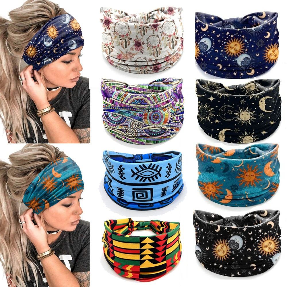 New Elastic Wide Headbands Vin - Women'S Yoga Accessories บทวิจารณ์และราคา