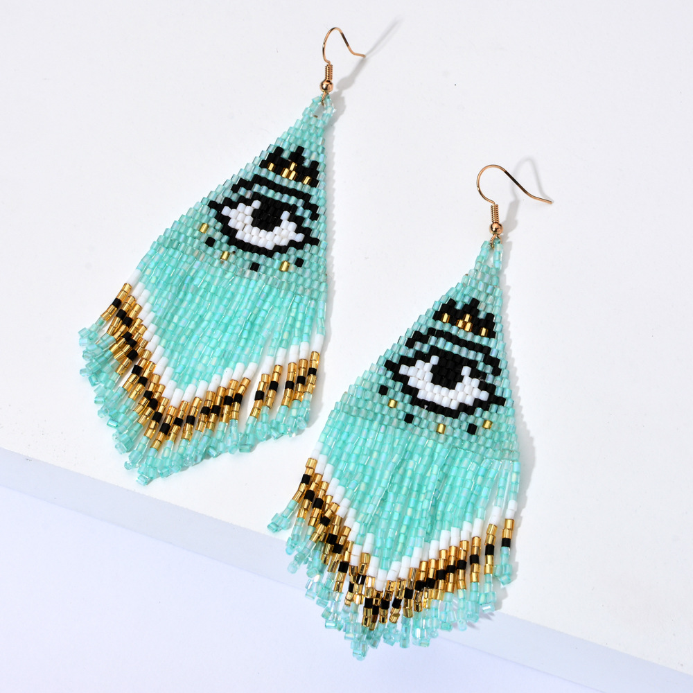 ZGMXR  Rice bead earrings Tass - Tassel Earrings Boho บทวิจารณ์และราคา