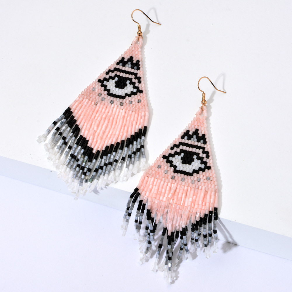 ZGMXR  Rice bead earrings Tass - Tassel Earrings Boho บทวิจารณ์และราคา