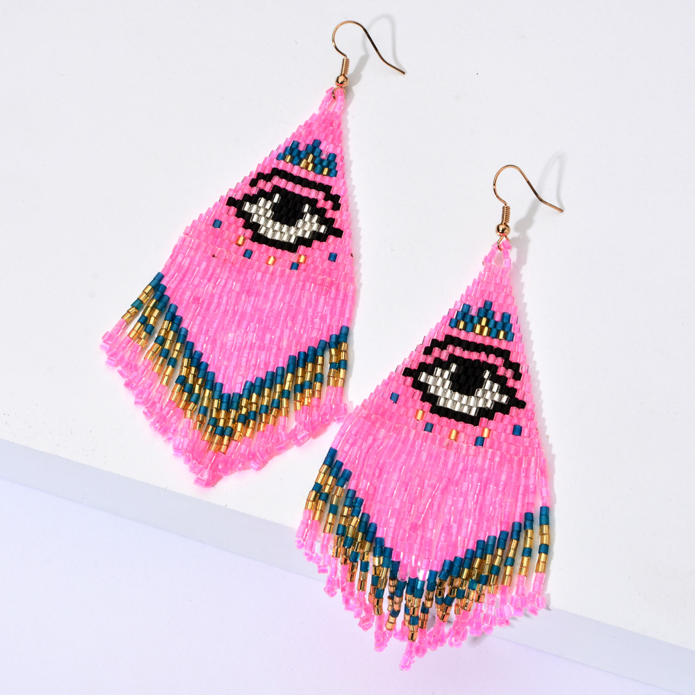 ZGMXR  Rice bead earrings Tass - Tassel Earrings Boho บทวิจารณ์และราคา
